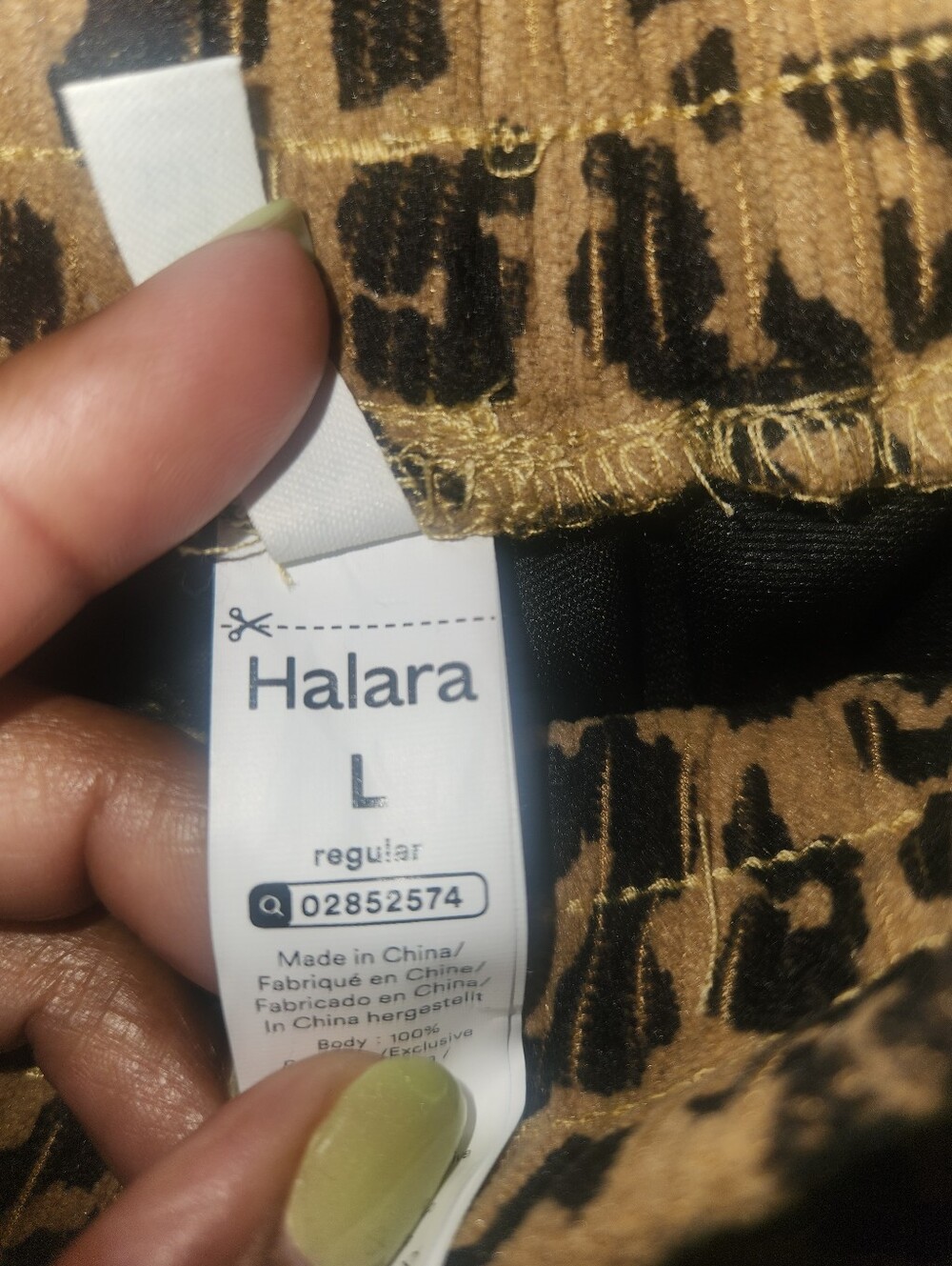 Halara Leopard Print Wide Leg Pants Size Large - Picture 6 of 8
